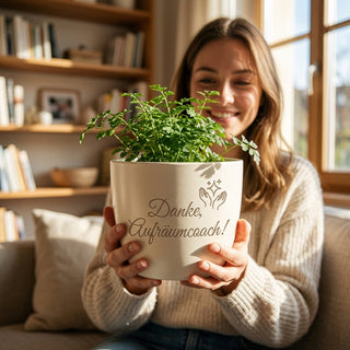 Personalisierter Blumentopf — Danke Geschenk Aufräumcoach Organisationstalent — lifestyle