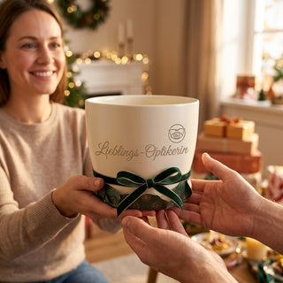 Personalisierter Blumentopf 'Lieblings-Optikerin' — Geschenk für Optikerin — als persoenliche Geschenk-Uebergabe
