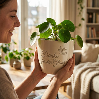 Persönliches Geschenk für Gebäudereiniger – Gravur: Danke für den Glanz! — im Wohnambiente
