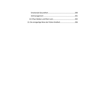 Inhaltsverzeichnis "Baby Ratgeber - Kleine Wunder": Emotionale Gesundheit, Zeitmanagement, Eltern sein, frühe Kindheit.