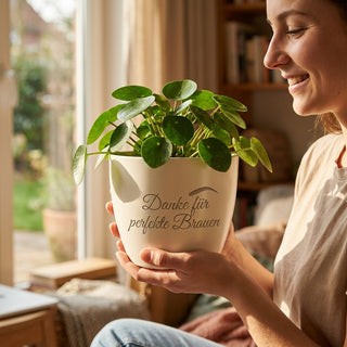 Persönliches Geschenk für Browartistinnen – Gravur: Danke für perfekte Brauen — im Wohnambiente