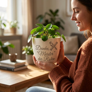 Gravierter Blumentopf Abschied — Geschenk für Anlagenmechaniker — lifestyle