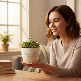 Personalisierter Blumentopf mit Gravur — Geschenk für Autofan & Autoliebhaber — lifestyle