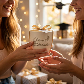 Wunderschönes Geschenk für Abiturientin mit individueller Gravur – Für unsere Abiturientin — geschenk_uebergabe