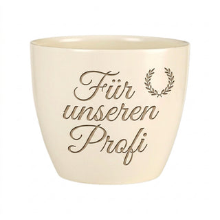 Personalisierter Blumentopf mit Gravur — Geschenk für Anlagenmechaniker — topf_gravur