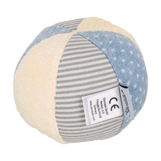 Sterntaler Stoffball blau, weich, mit Sternen & Streifen, für Babys.