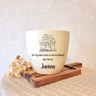 Besonderes Geschenk - Blumentopf graviert - Himmel ohne Sterne