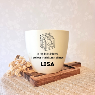 Besonderes Geschenk - Blumentopf graviert - Bookish era