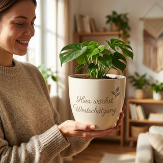 Personalisierter Blumentopf mit Gravur — Dankeschön Geschenk für Altenpflegerin — lifestyle