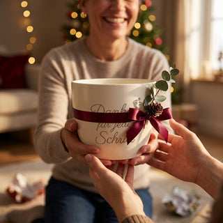 Personalisierter Blumentopf mit Gravur "Danke für jeden Schritt" — Geschenk für Ortho... — als persoenliche Geschenk-Uebergabe