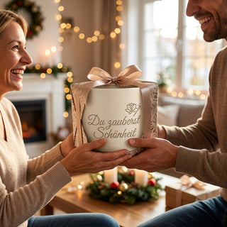 Personalisierter Blumentopf mit Gravur — Geschenk für Make-up Artistin — als persoenliche Geschenk-Uebergabe