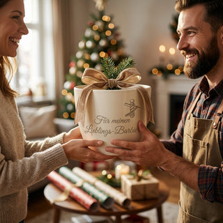 Geschenk für den Barbier – Gravur: Für meinen Lieblings-Barbier — als persoenliche Geschenk-Uebergabe