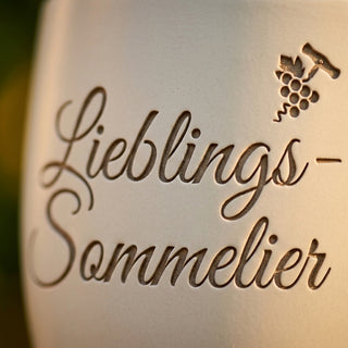 Personalisierter Blumentopf — Geschenk Sommelier Lieblings-Sommelier — Detailaufnahme