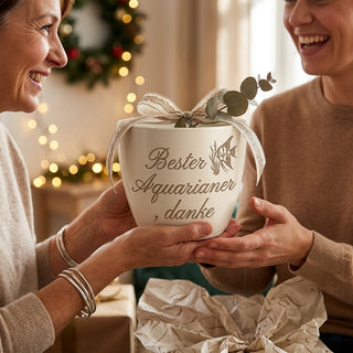 Persönliches Geschenk für Aquarianer – Gravur: Bester Aquarianer, danke — geschenk_uebergabe