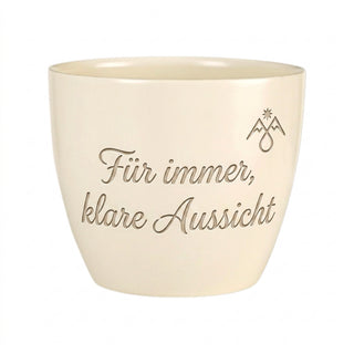 Personalisierter Blumentopf mit Lasergravur — Geschenk für Glaser — Detailansicht der Lasergravur