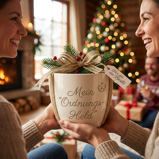 Geschenk Aufräumcoach - Gravur: Mein Ordnungs-Held für jeden Anlass — geschenk_uebergabe