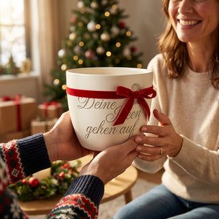 Personalisierter Blumentopf — Geschenk CEO Beförderung Führungskraft — als persoenliche Geschenk-Uebergabe