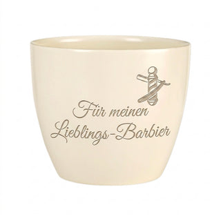 Geschenk für den Barbier – Gravur: Für meinen Lieblings-Barbier — Detailansicht der Lasergravur