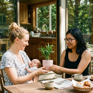 Mini Palm - personalisierter Blumentopf zur Geburt