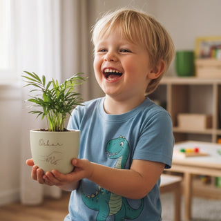 Mini Palm - personalisierter Blumentopf zur Geburt