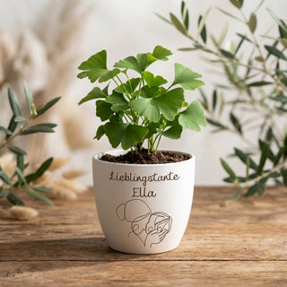 Familiengeschenk - Blumentopf graviert - Lieblingstante