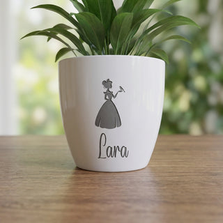 Besonderes Geschenk - Blumentopf graviert - Prinzessin