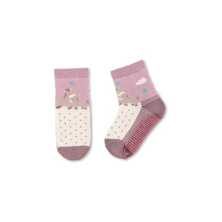 Sterntaler Babysöckchen "Fliesen Flitzer air" in Lila mit Pony Pauline Motiv. Rutschfeste Sohle.