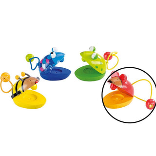 GoKi Tier-Kastagnetten: Biene, Fisch, Frosch & Maus. Farbenfrohes Holzspielzeug für Kinder. Fördert Rhythmusgefühl.