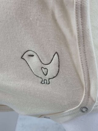 stickerei vogel babybody